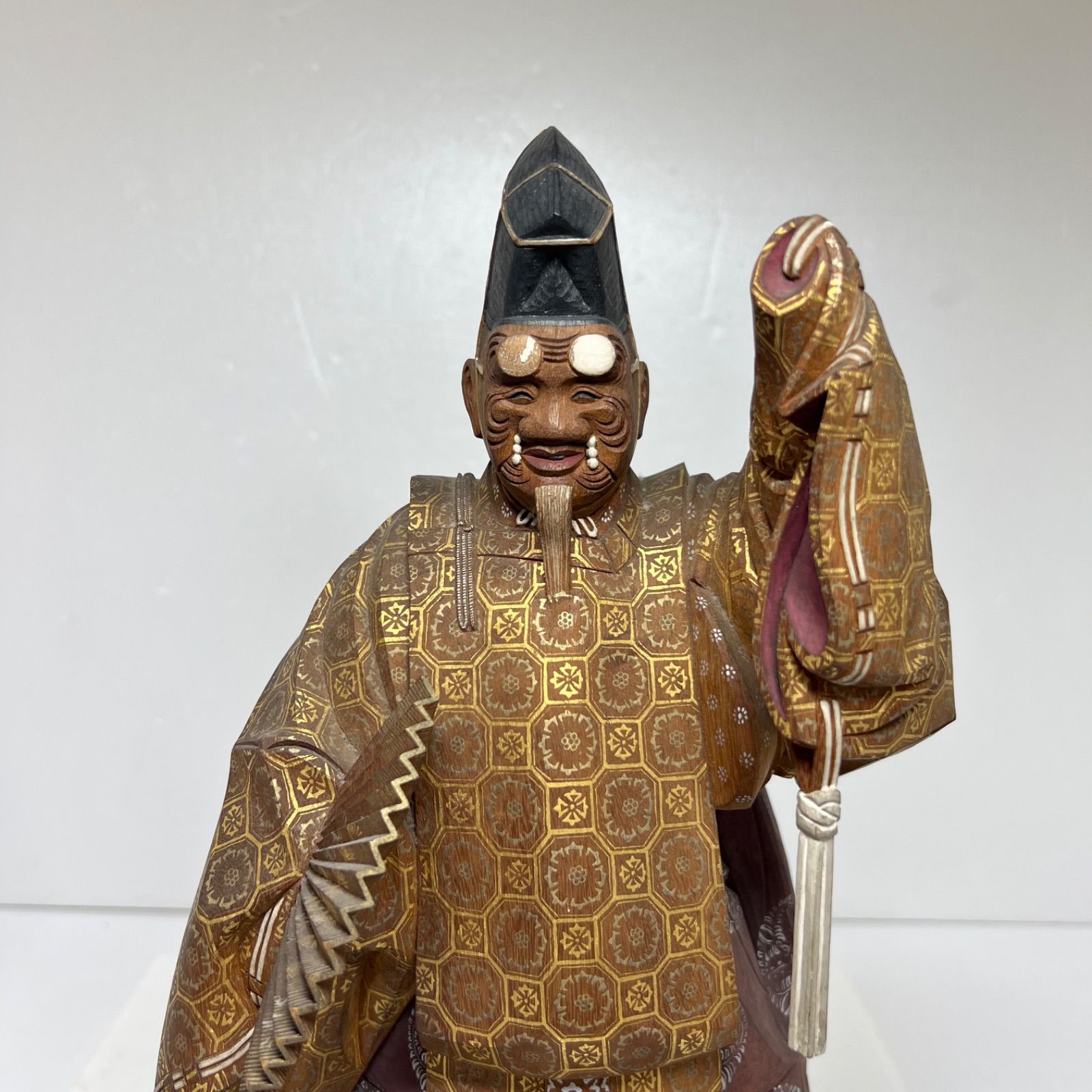 名工 花田一男作 木彫翁置物 師:平櫛田中 h35cm 東キ8-0309☆2F タカサ