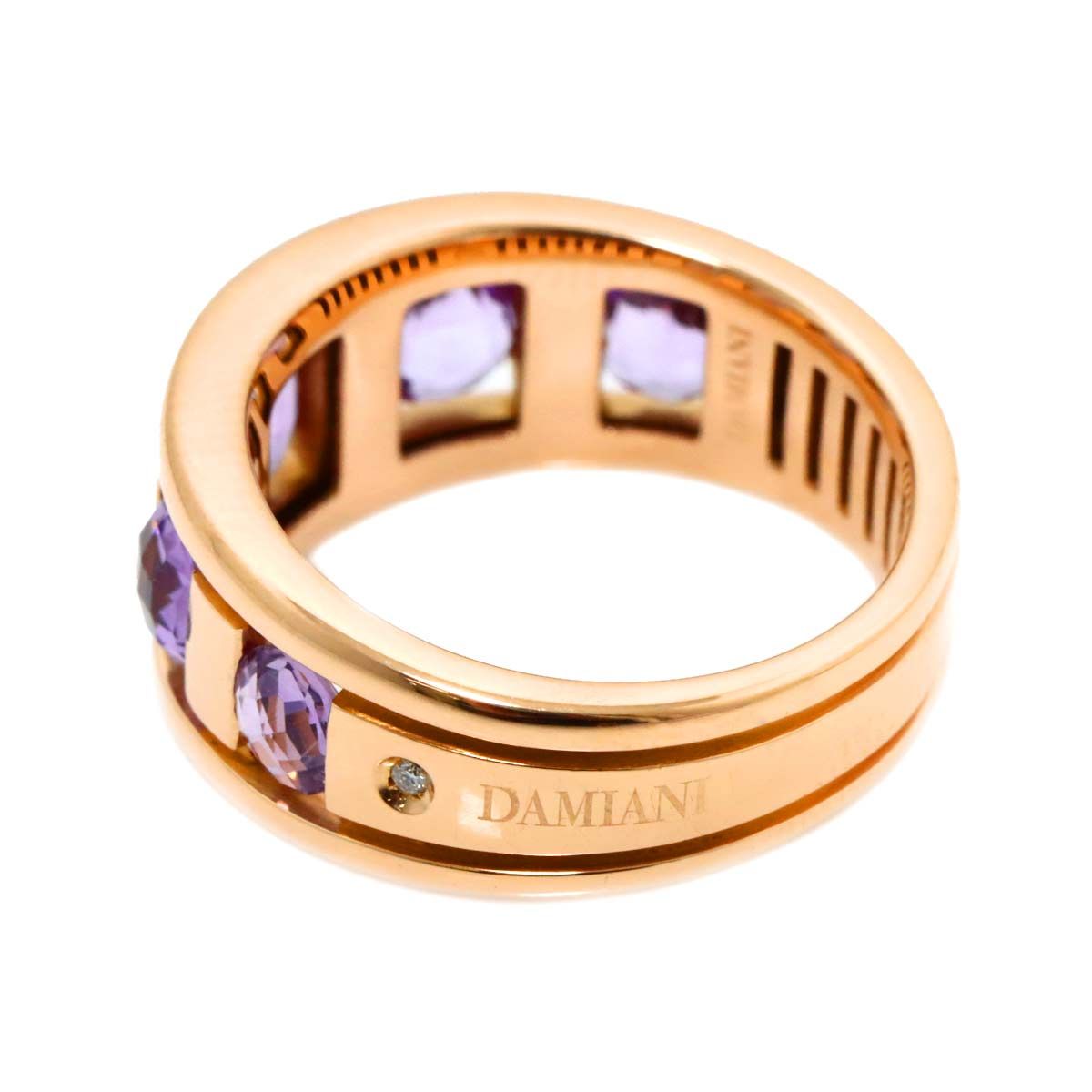 ダミアーニ DAMIANI 13号 リング アメジスト ダイヤ K18 PG ピンク 