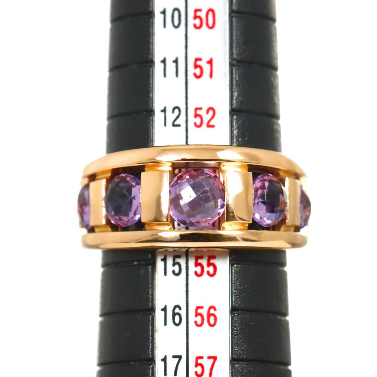 ダミアーニ DAMIANI 13号 リング アメジスト ダイヤ K18 PG ピンク