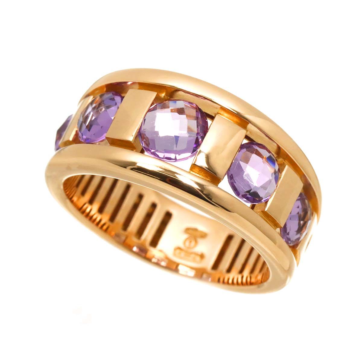 ダミアーニ DAMIANI 13号 リング アメジスト ダイヤ K18 PG ピンク