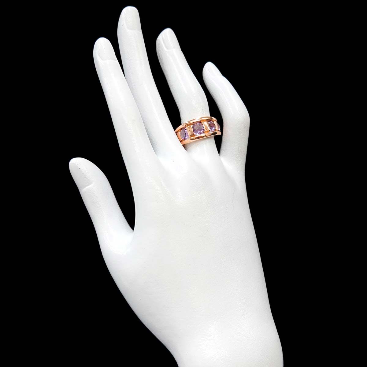 ダミアーニ DAMIANI 13号 リング アメジスト ダイヤ K18 PG ピンク