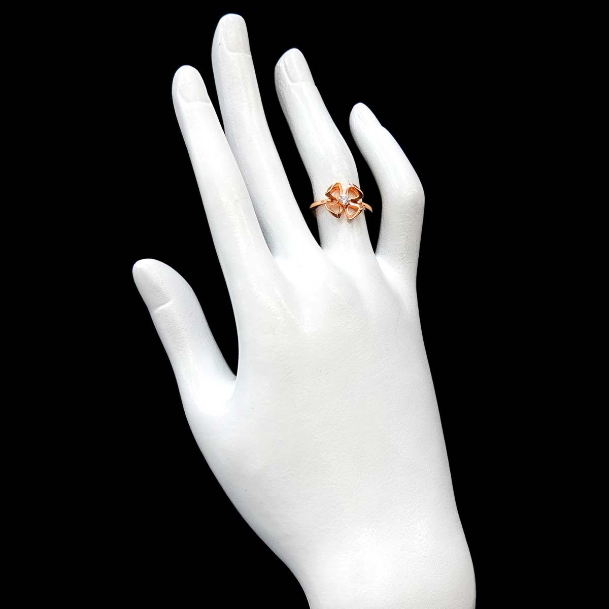 ブルガリ BVLGARI フィオレヴァー #51 リング ダイヤ K18 PG ピンク 