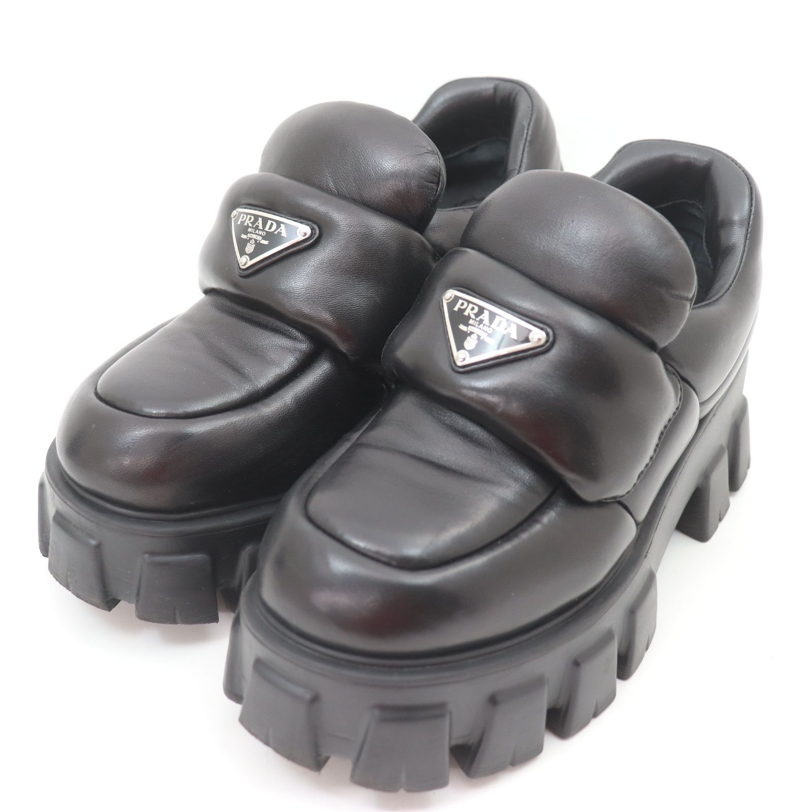 ITDH2PP2QEE0 PRADA プラダ モノリス ソフトパデッド ローファー 厚底