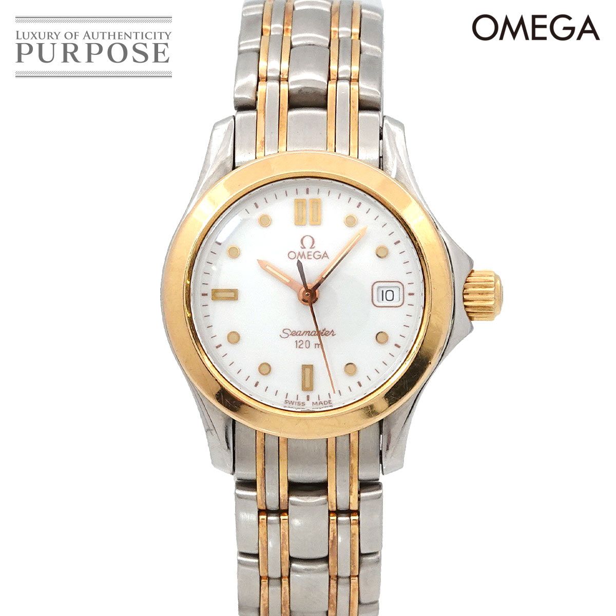 OMEGA Seamaster クォーツ デイト 腕時計 ゴールド OMEGA シーマスター