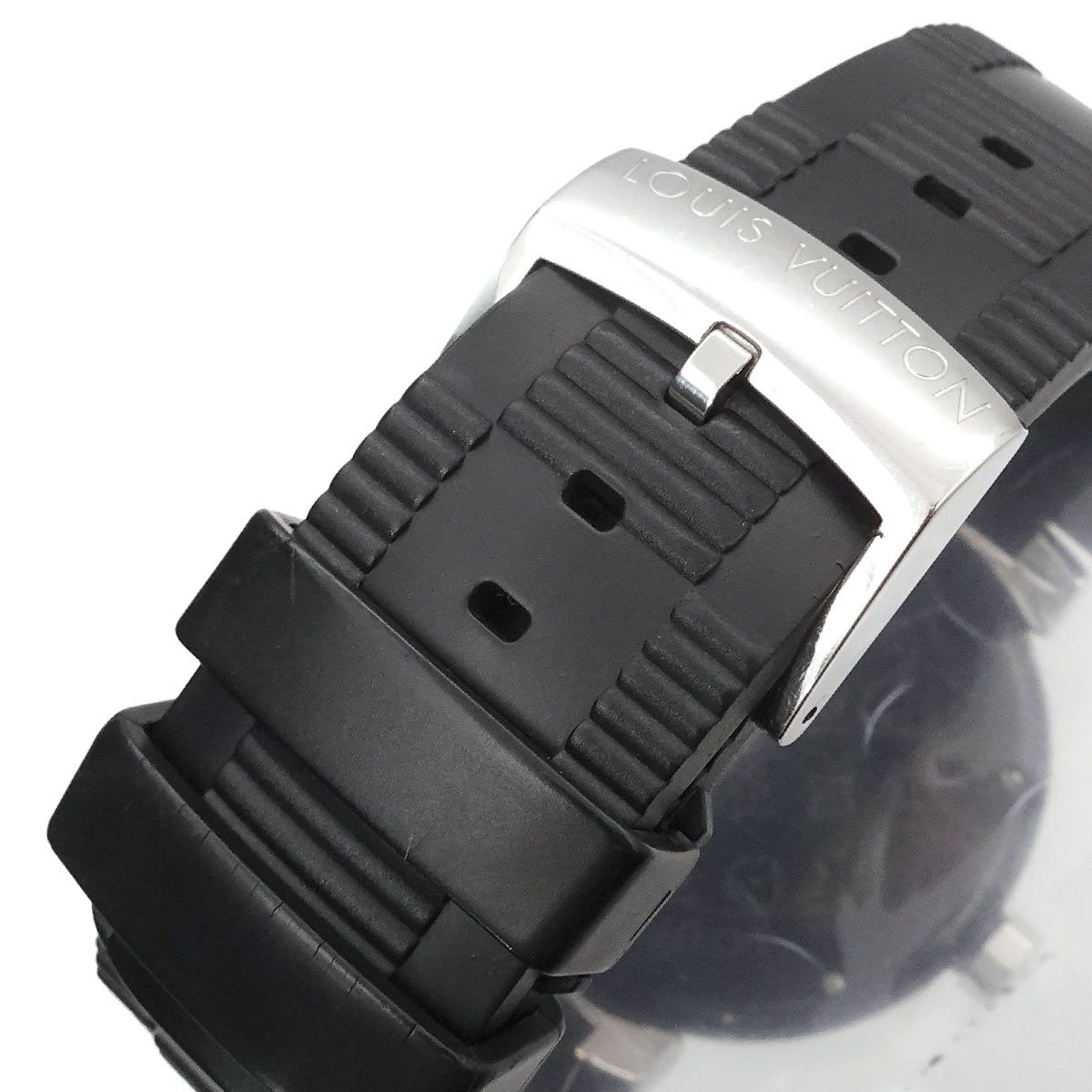  ルイ ヴィトン LOUIS VUITTON タンブール インブラック GMT Q113K メンズ 腕時計 デイト オートマ 自動巻き Tambour In Black 90316762 ホワイト系 自動巻き時計 腕時計(アナログ)