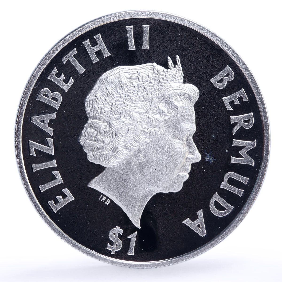 1972年 イギリス領バミューダ銀貨 英領バミューダ諸島 1ドル大型