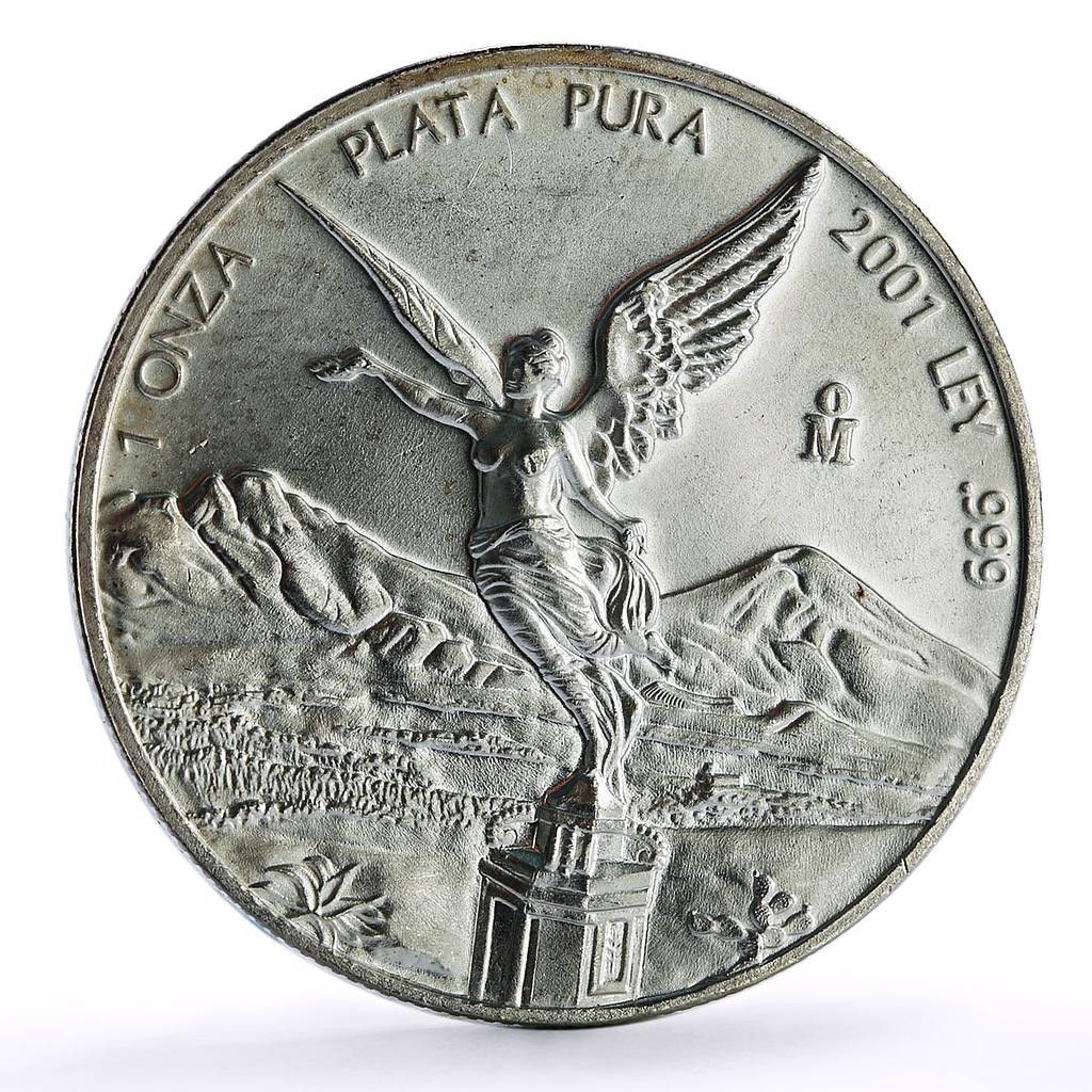 メキシコ 1 オンザ リベルタード独立天使銀貨 2001 - メルカリ