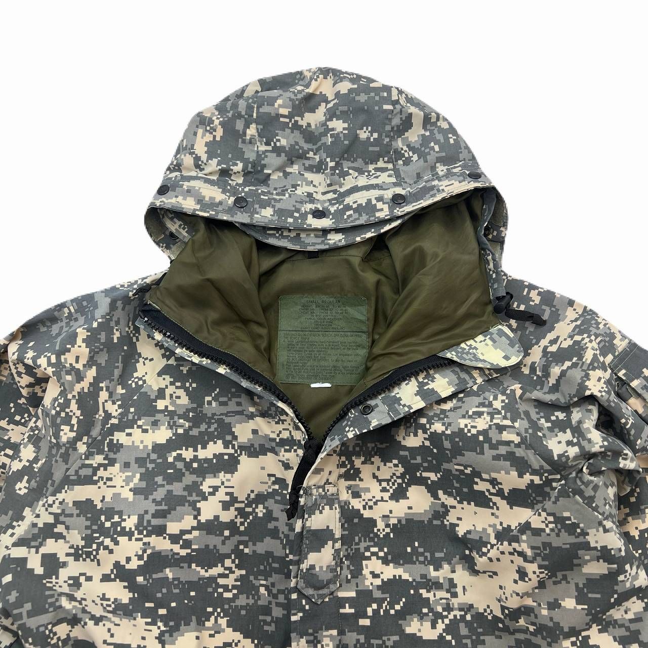米軍 パーカー メンズ Sサイズ デジカモ グレー ベージュ ECWCS GEN1