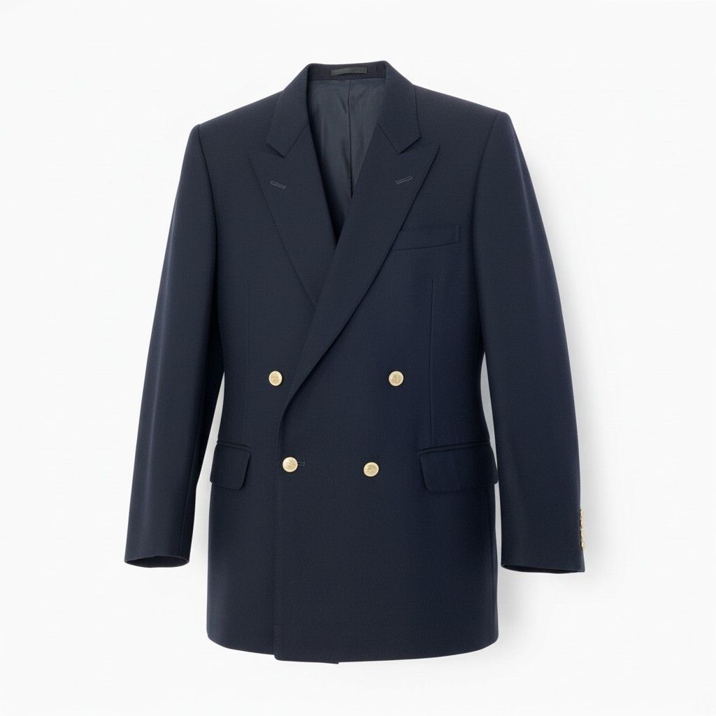 56c9 《美品》 OLD Burberrys バーバリーズ 紺ブレザー ホース金ボタン 