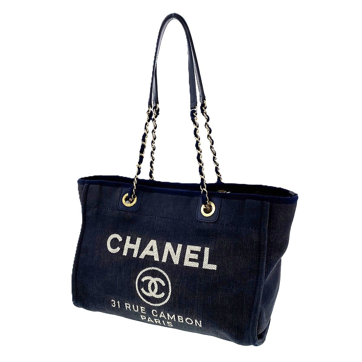 CHANEL シャネル ココマーク ドーヴィルMM トートバッグ A67001