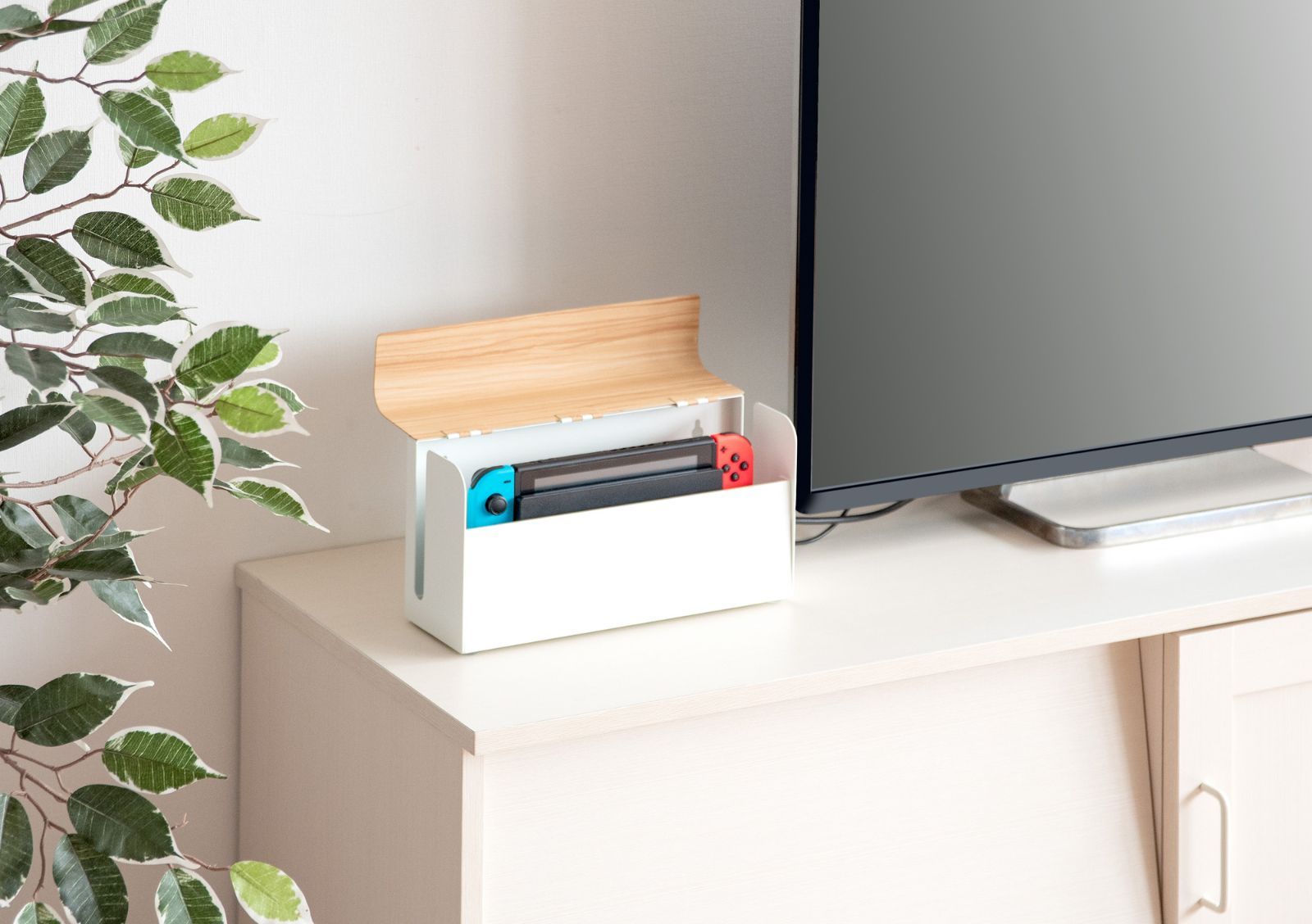 Switch 収納ケース TEER（ティール）リビング収納　3色 ゲーム機　インテリア　おしゃれ　新品