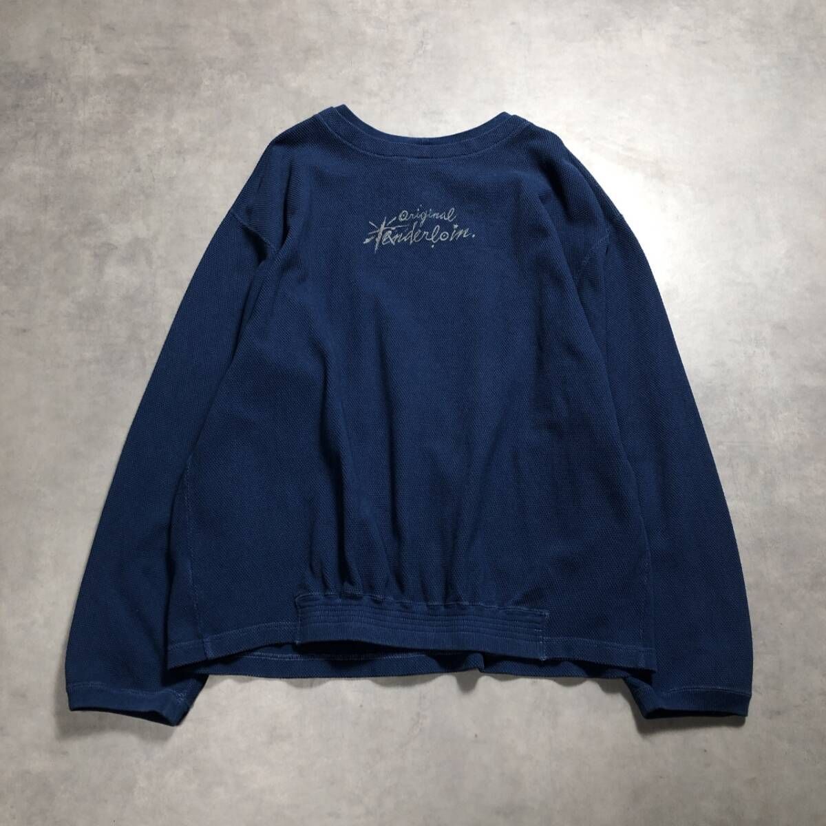 GQ4912◇TENDERLOIN : MOSS STITCH SWEAT◇L◇BLUE K-Seven