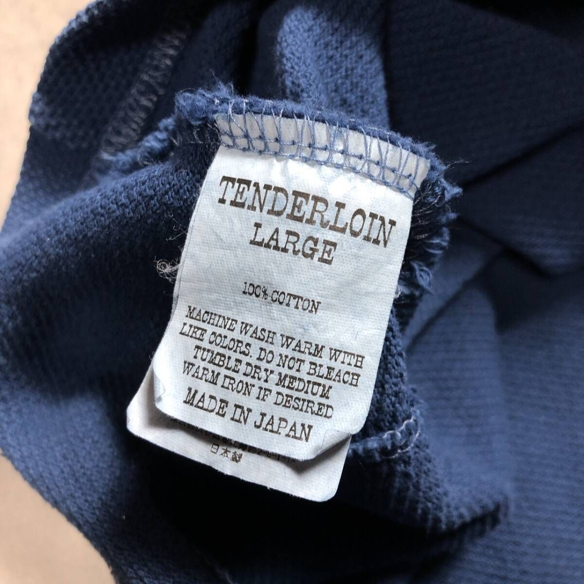 GQ4912◇TENDERLOIN : MOSS STITCH SWEAT◇L◇BLUE K-Seven