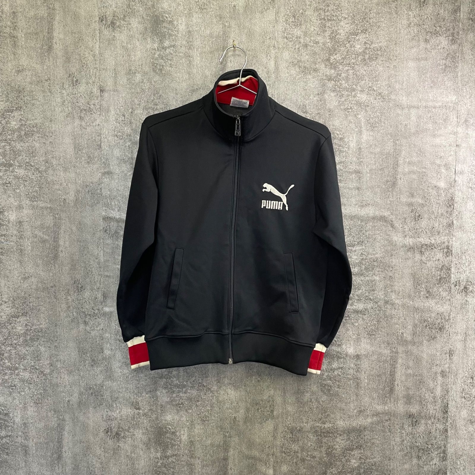 T-448】PUMA L ジャージ トラックジャケット ブラック プーマ