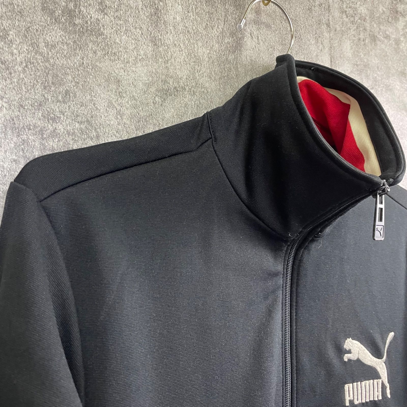 T-448】PUMA L ジャージ トラックジャケット ブラック プーマ