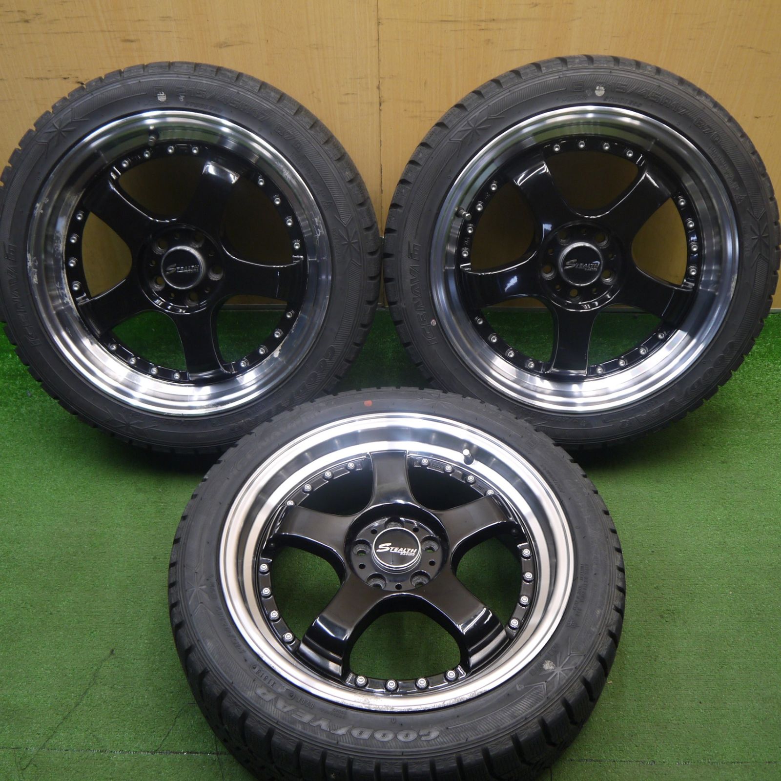 バリ溝！9.5分！3本☆プリウス 等 STEALTH RACING PROGRESS K35 215 
