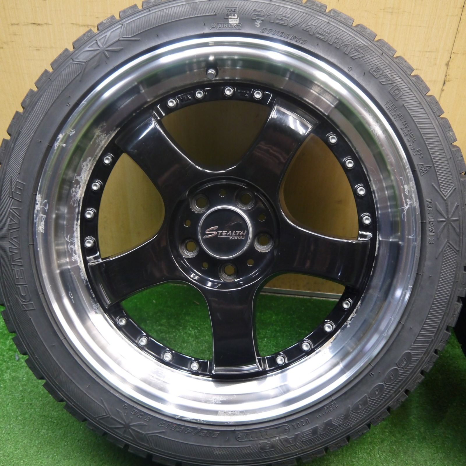 バリ溝！9.5分！3本☆プリウス 等 STEALTH RACING PROGRESS K35 215 