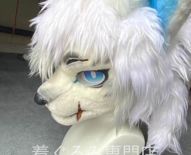狼 マスク 着ぐるみ ヘッド 全頭 ヘッド ケモノ ファースーツ
