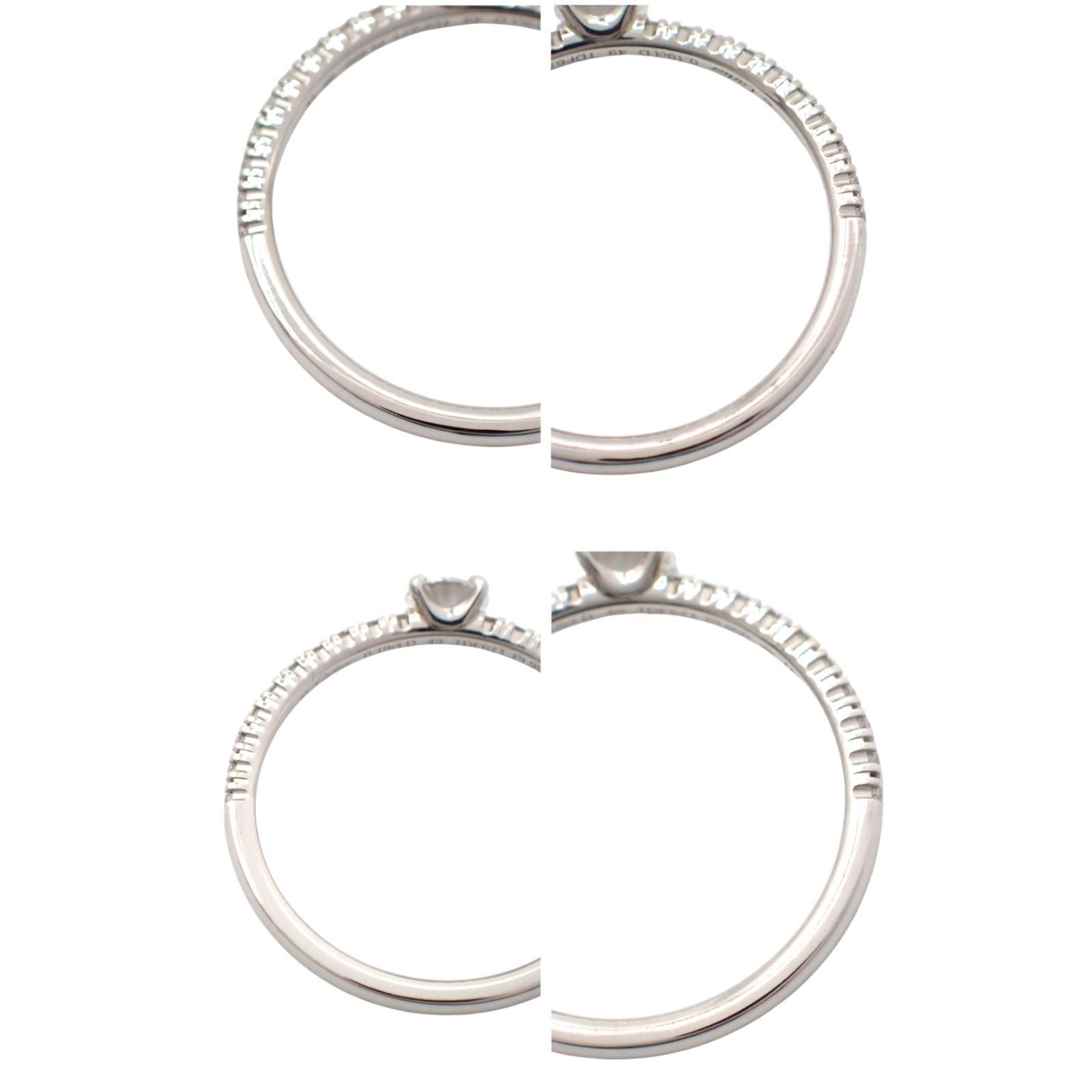 新品同様　カルティエ　ダイヤ1石 Ptウェディングリング #49 新品仕上げ済み 新品仕上げ済み Cartier カルティエ 0.19ct エタンセル ドゥ