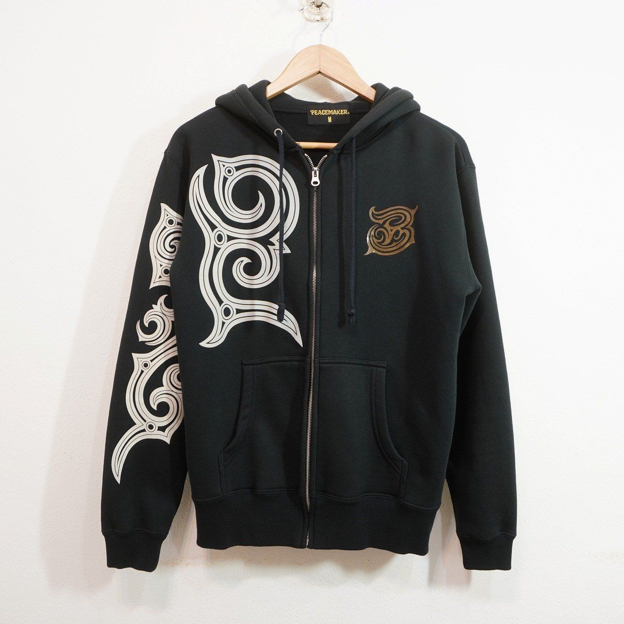 PEACEMAKER (M) トライバル ピースメーカー ジップアップパーカー 黒 