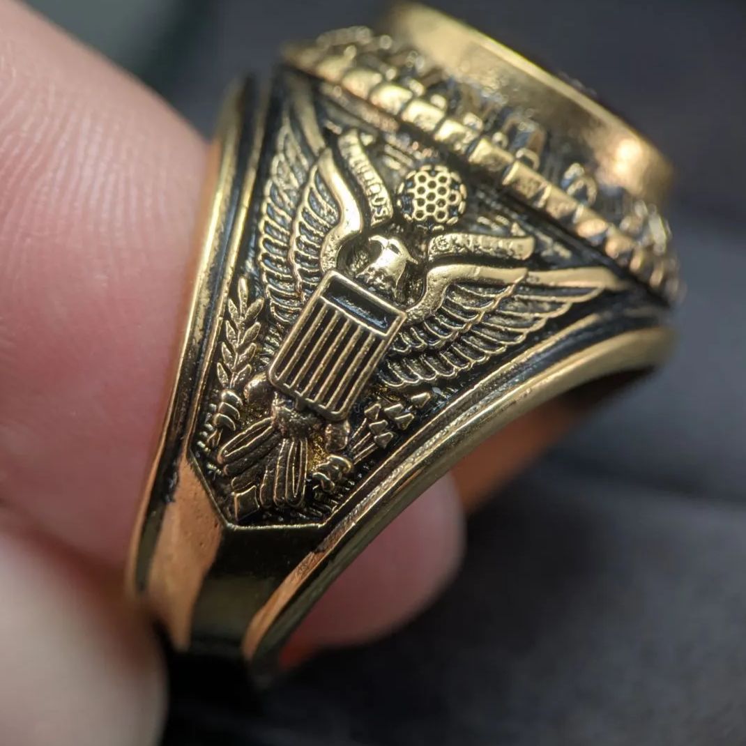 米国 ヴィンテージ ミリタリーリング 15号 US ARMY 白頭鷲 アメリカ 