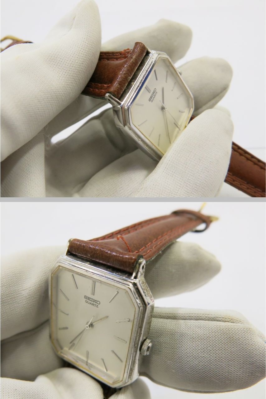 セイコー 腕時計 オクタゴン 6531-5100 クオーツ 白文字盤 SEIKO 