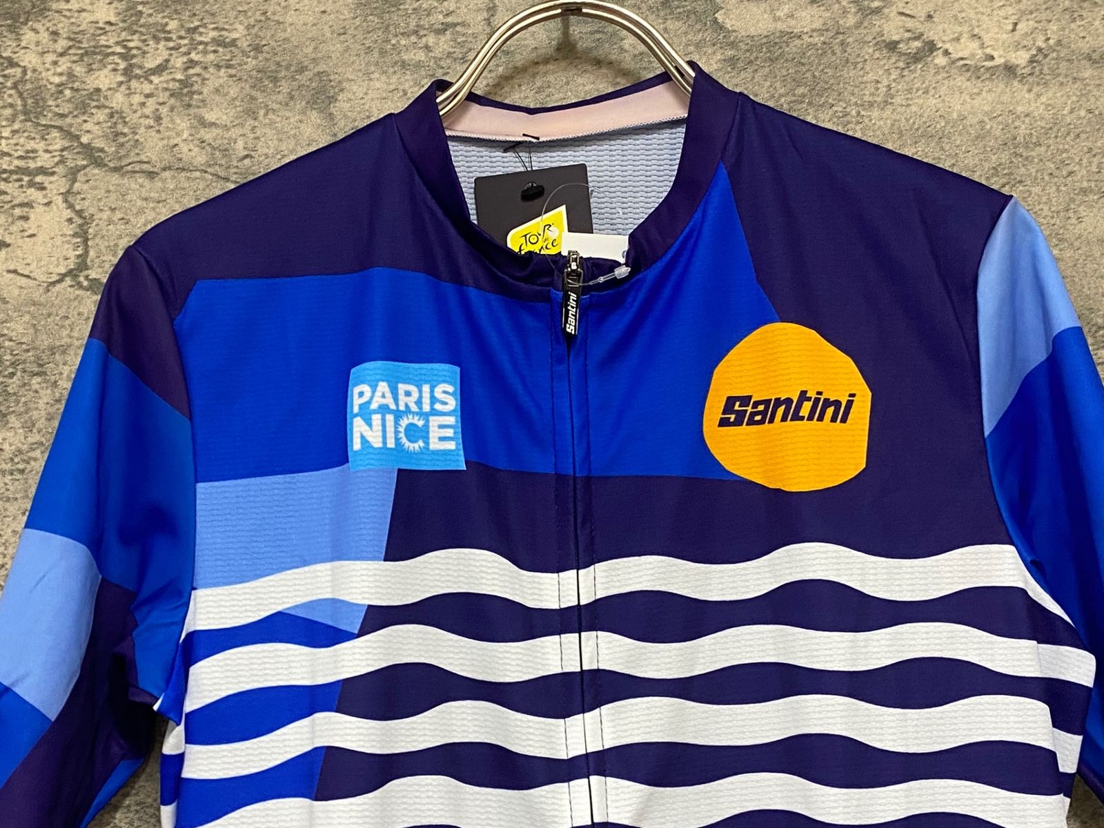 371【新品】SANTINI　COLOMBIA 　半袖サイクルジャージ XL JY865 サンティーニ Santini 半袖 サイクルジャージ 青 ネイビー S