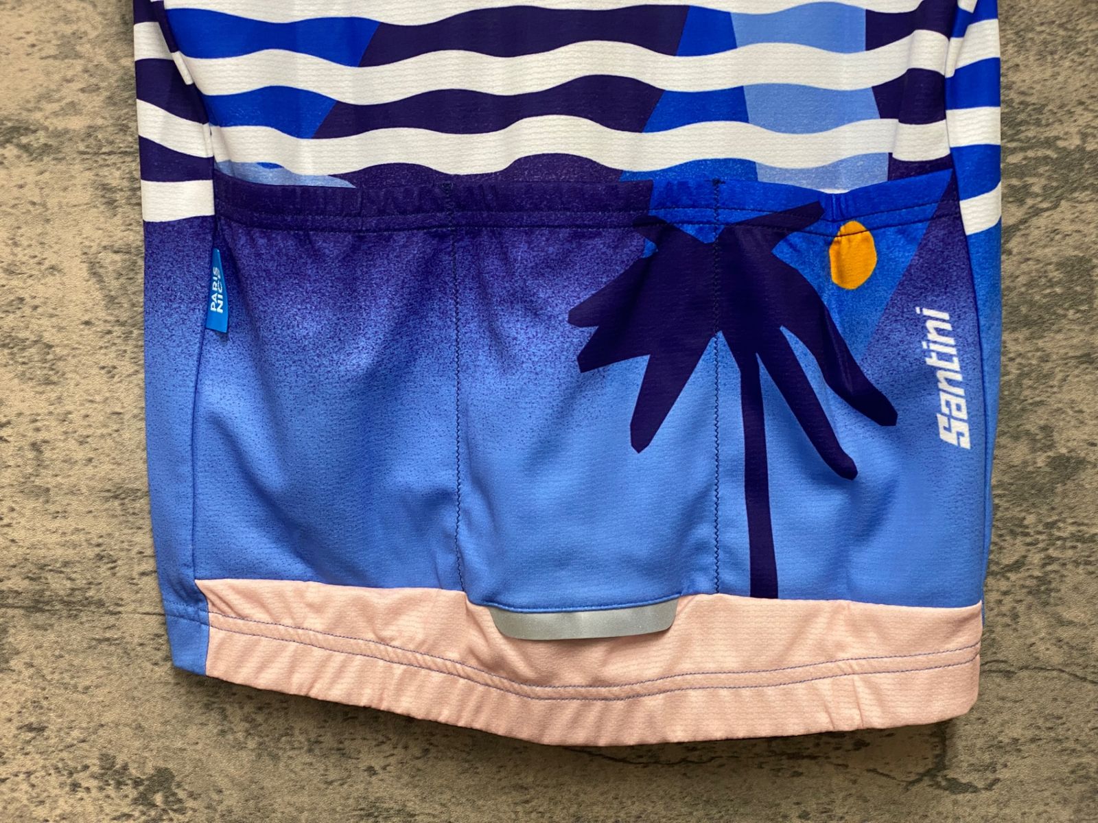 JY865 サンティーニ Santini 半袖 サイクルジャージ 青 ネイビー S