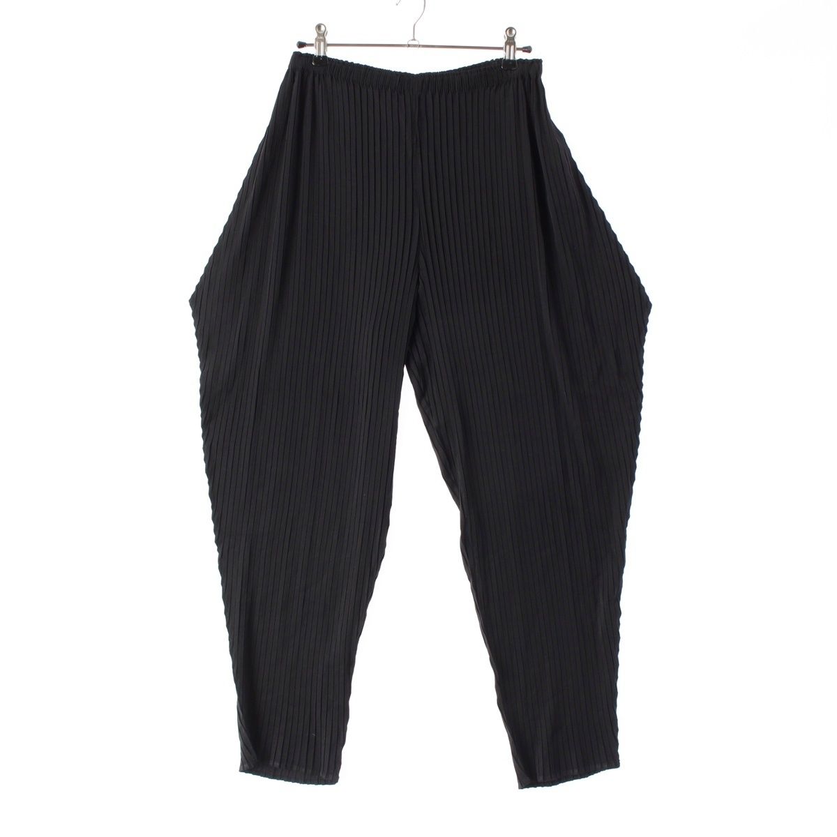 イッセイミヤケ 15AW プリーツ パンツ IM53FF148 ブラック 3【中古