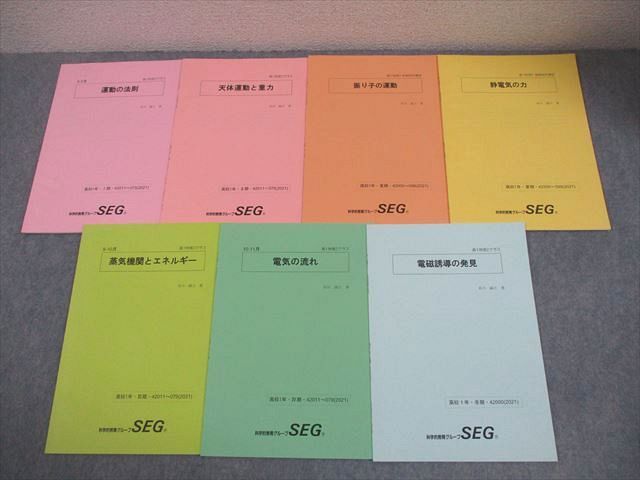 SEG(科学的教育グループ) 高1物理Zクラス 運動の法則 等 テキスト通年