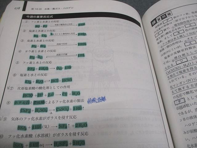 鉄緑会大阪校 高2 化学基礎講座 第1/2部 テキスト/問題集 通年セット