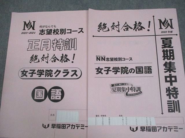 早稲田アカデミー 小6 国語 NN志望校別/女子学院コース 女子学院の国語