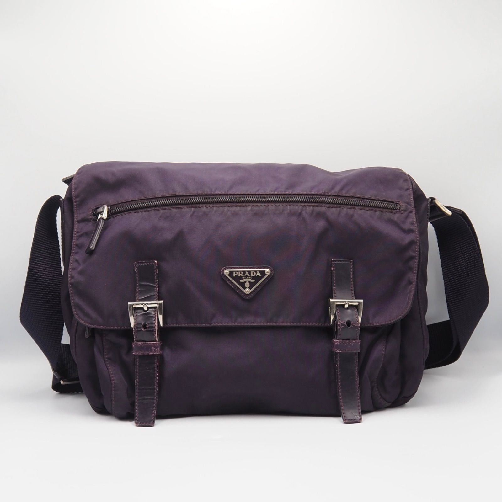 付属品付き】PRADA 三角ロゴプレート ショルダーバッグ ナイロン 
