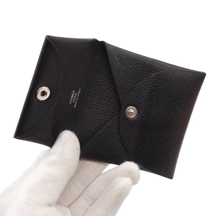 箱付き HERMES エルメス バスティア コインケース 小銭入れ ブラック 
