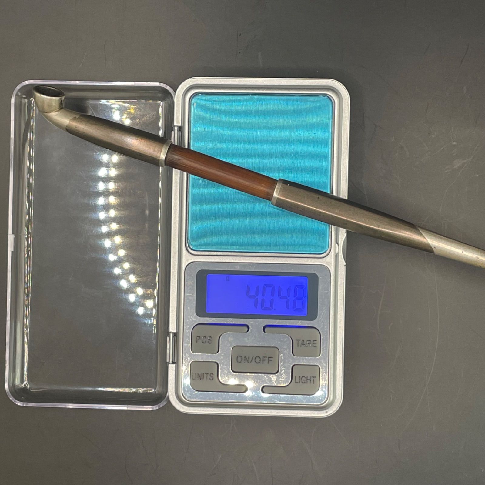 40g超】2色金属接合 煙管 18cm 茂作・飯塚昇ファン必見 片身替わり 匠
