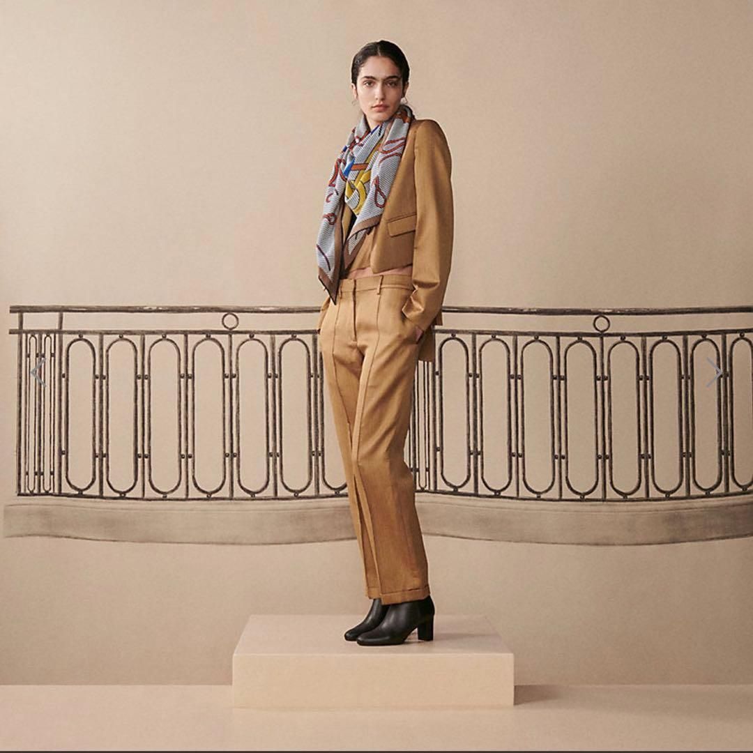 HERMES エルメス トライアングルカレジュアン 鞭シュミーズ カシシル