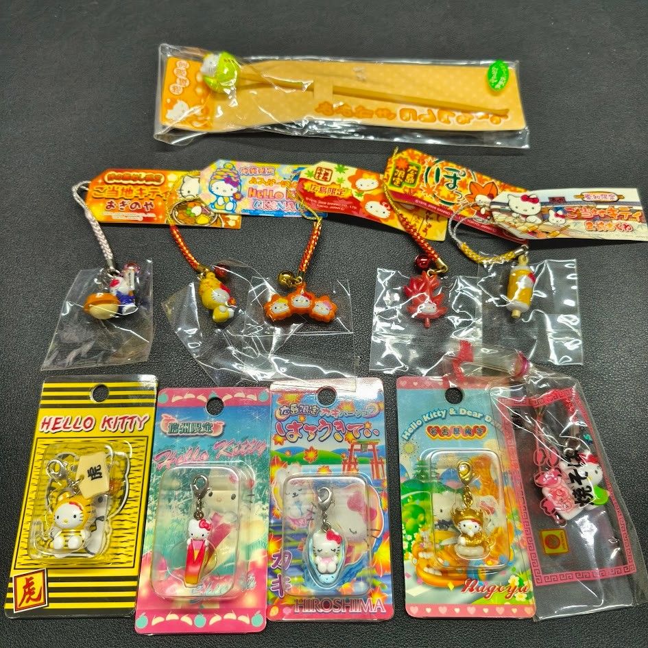ご当地キティ ストラップ ファスナーマスコット 広島 信州 名古屋限定