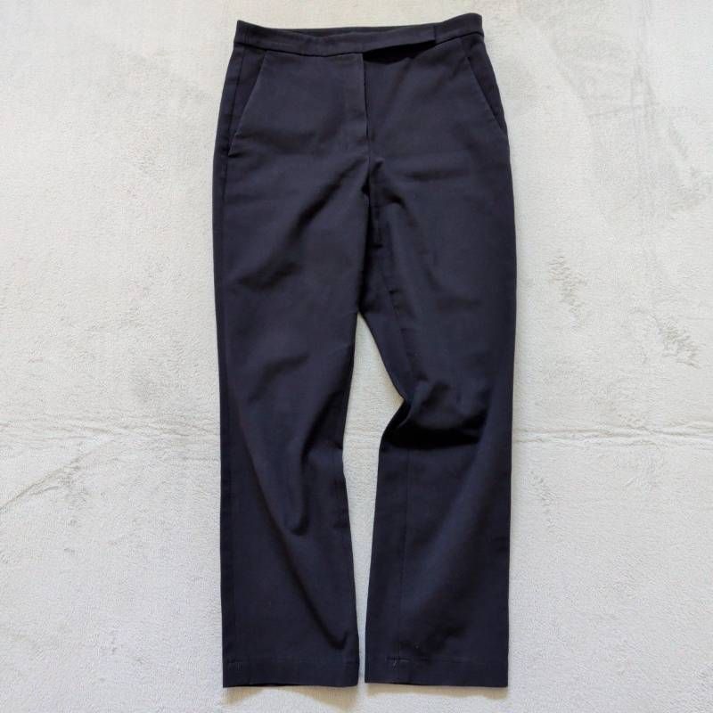 【極美品】セオリー 25SS クロップドパンツ ノクターンネイビー 2 Theory セオリー クロップドパンツ 2 綿 ナイロン ネイビー 濃紺