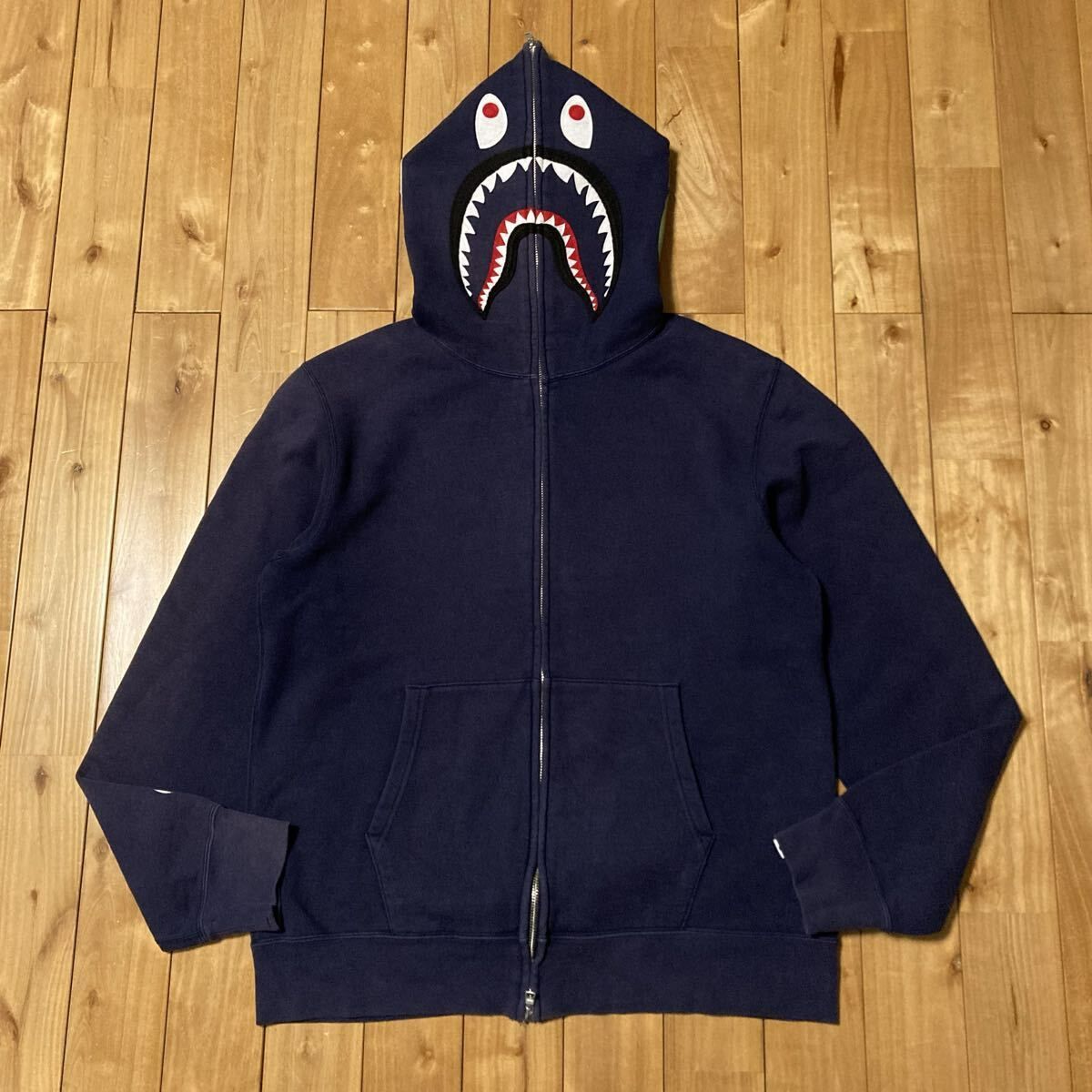 ☆XL☆ WGM シャーク パーカー ネイビー shark full zip hoodie a