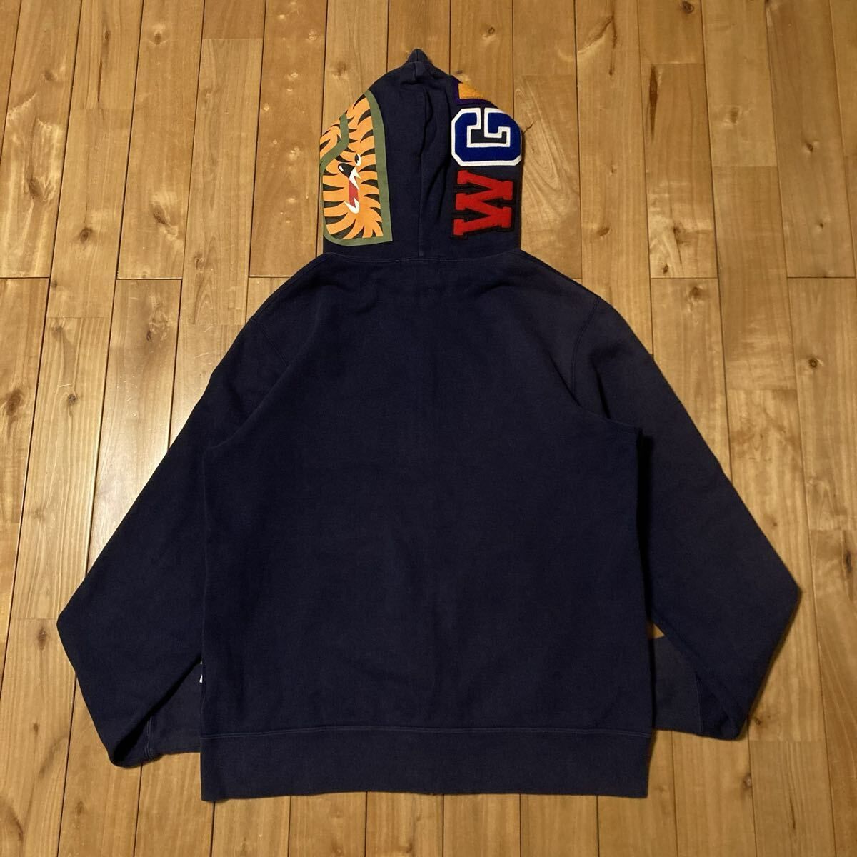 ☆XL☆ WGM シャーク パーカー ネイビー shark full zip hoodie a