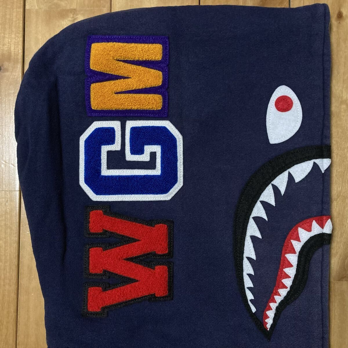 ☆XL☆ WGM シャーク パーカー ネイビー shark full zip hoodie a