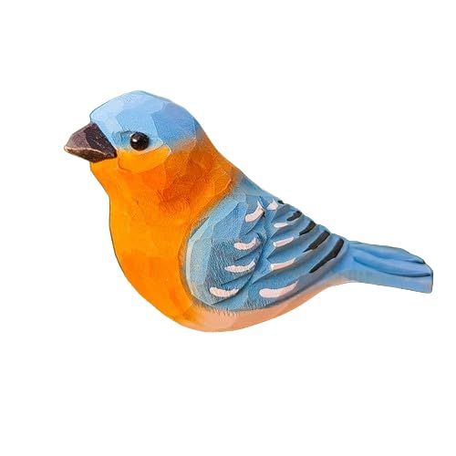 鳥の木彫りのオブジェ 置物 鳥の彫刻 北欧 インテリア (pont du monde