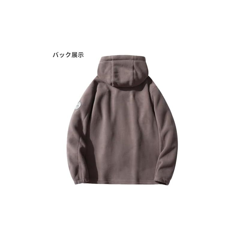 ファッション [Manatsulife] メンズ フリース ジャケット フード付き 