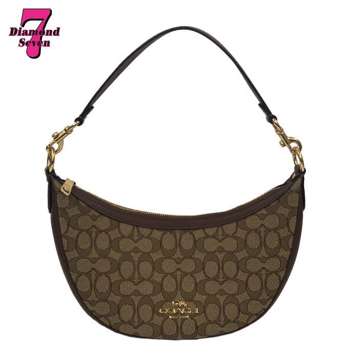 中古】COACH コーチ アリア ショルダー バッグ シグネチャー ジャ 