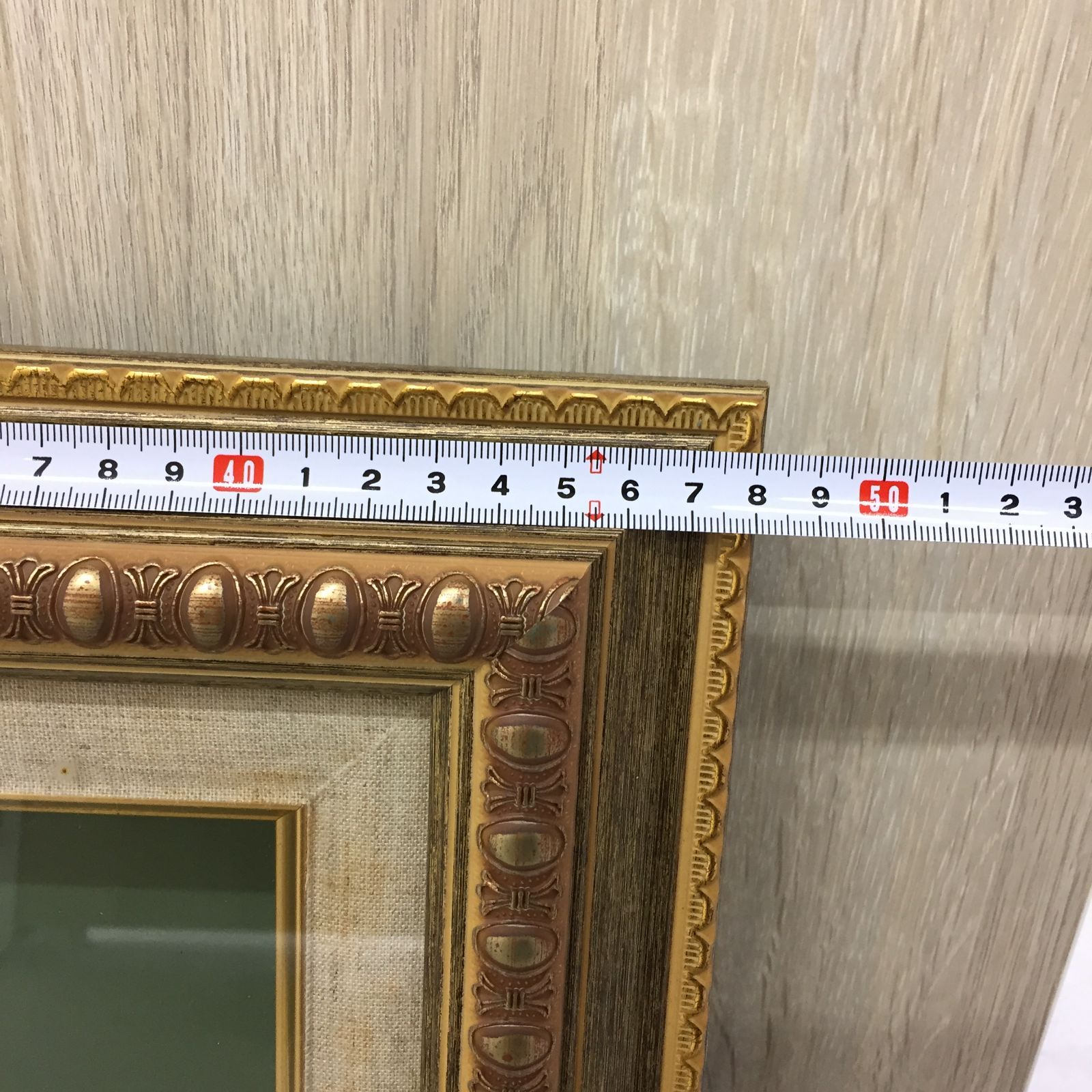 S【ヴィンテージ】油絵 額縁 絵画 キャンパス アート ゴールド調 保管