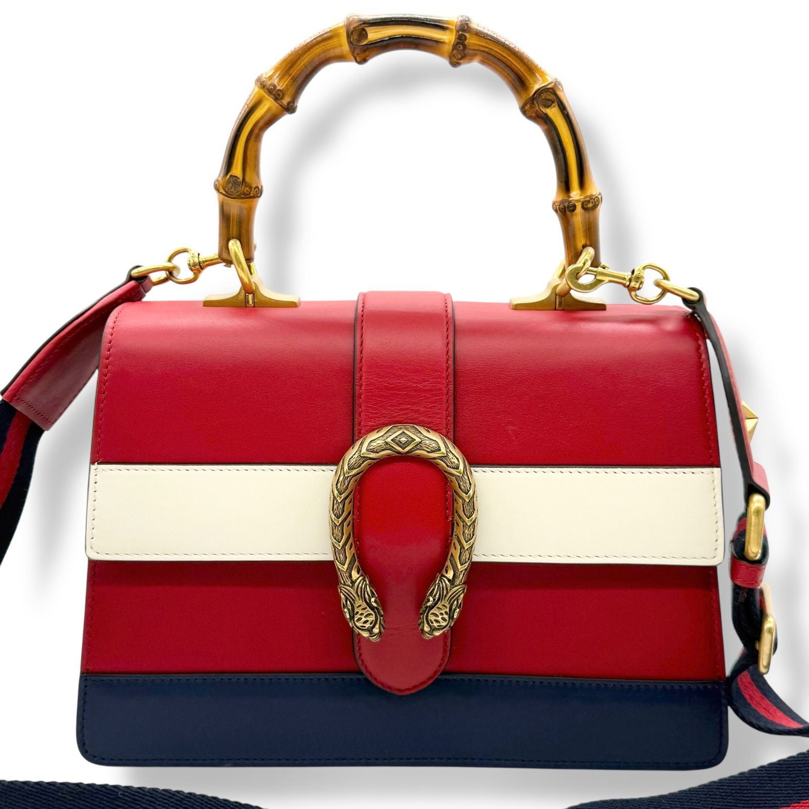 GUCCI グッチ ハンドバッグ 2way バンブー レザー×キャンバス 【公式通販】