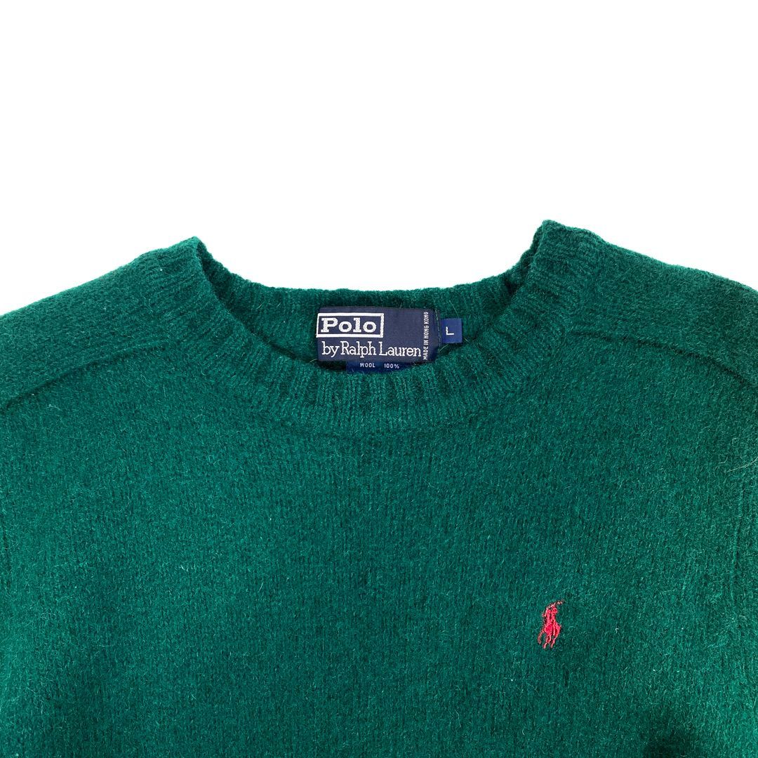 Ralph Laurenラルフローレン 90s香港製ヴィンテージ ウール製 胸ポニー 