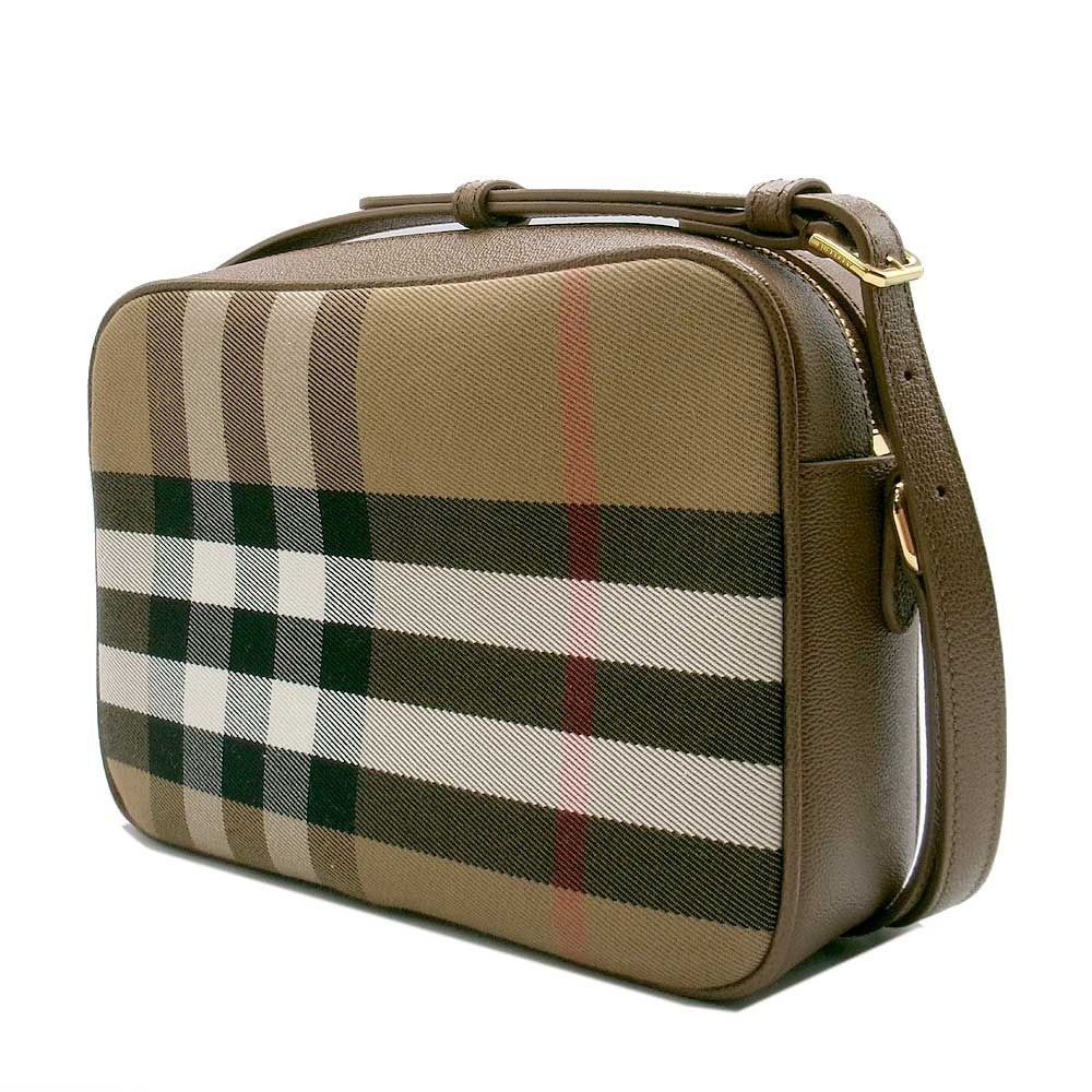 新品】バーバリー バッグ ショルダーバッグ BURBERRY コットン レザー