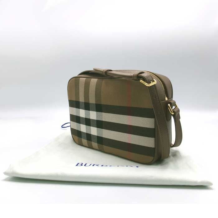 新品】バーバリー バッグ ショルダーバッグ BURBERRY コットン レザー