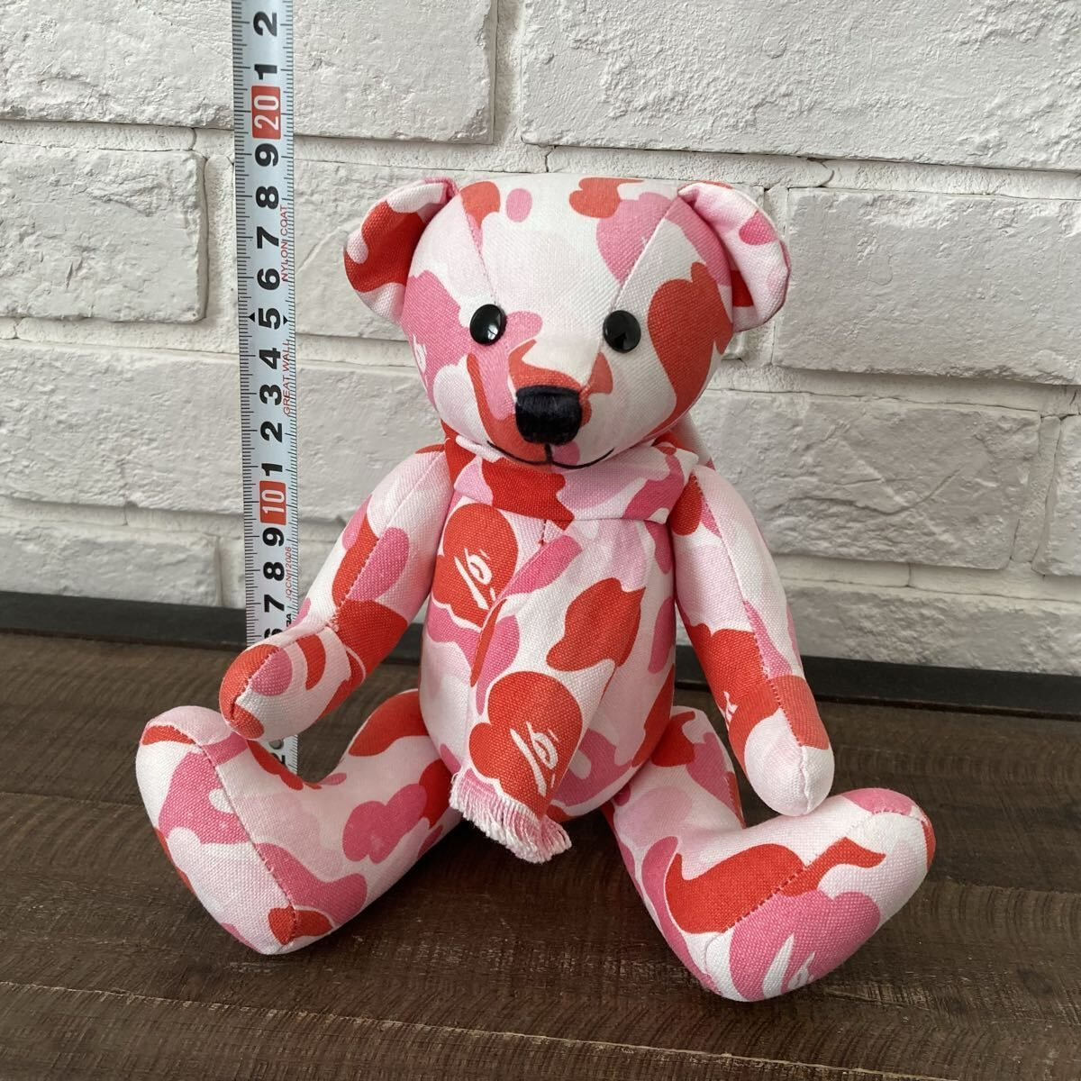 BAPE テディベア a bathing ape ABC CAMO PINK Teddy Bear エイプ